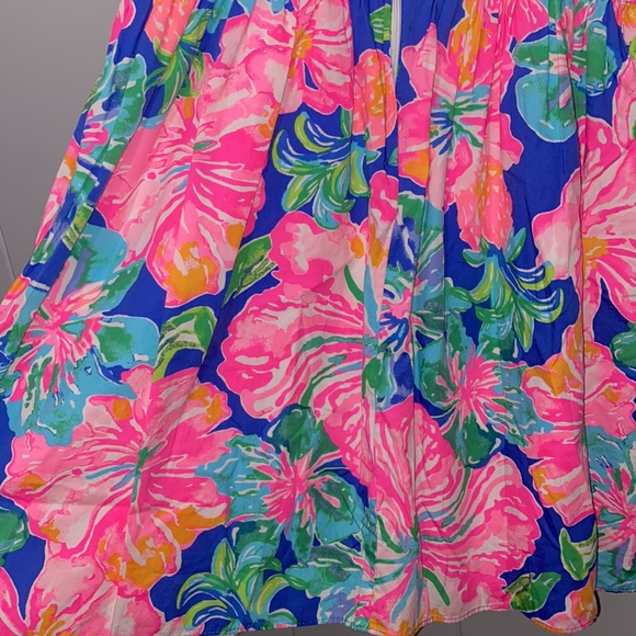 Lilly Pulitzer Girl’s Floral Tropical Summer Sleeveless Vacation Dress Size 14 - Picture 4 of 10